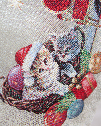 Котята у камина Салфетка 100х100 см 01561