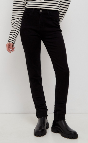 Джинсы утепленные женские Slim Fit F122-0140W black