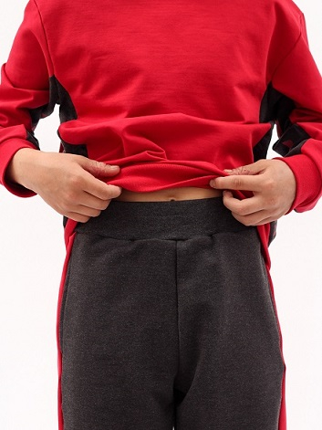 CWJB 90112-26 Комплект для мальчика (джемпер, брюки),красный