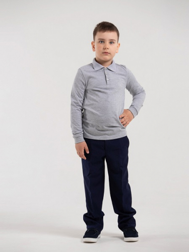 CWJB 63156-11 Рубашка-поло для мальчика,светло-серый меланж