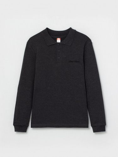CWJB 62764-12 Рубашка-поло для мальчика, темно-серый меланж