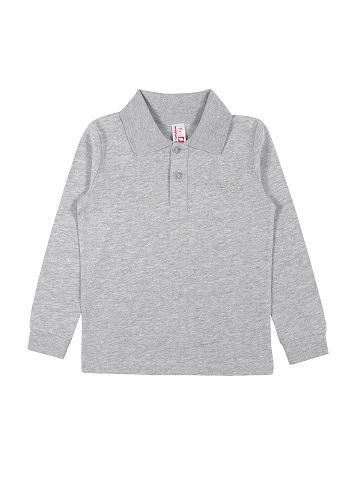 CWKB 62758-11 (CAK 61927) Рубашка-поло для мальчика, серый меланж
