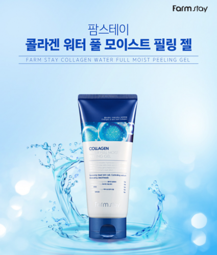 (Китай) Пилинг-гель FARMSTAY Collagen Water Full Moist Peeling Gel 180мл