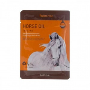 Набор 5 шт. FarmStay Visible Difference Mask Sheet Horse Oil – маска тканевая с конским жиром