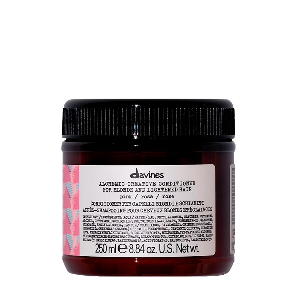 DAVINES Кондиционер оттеночный креативный для натуральных и окрашенных волос, розовый / Alchemic creativ conditioner Pink 250 мл