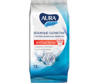 Салфетки влажные, 72 шт., AURA