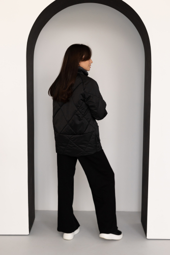 Куртка женская демисезонная 24680 (черный/графит)
