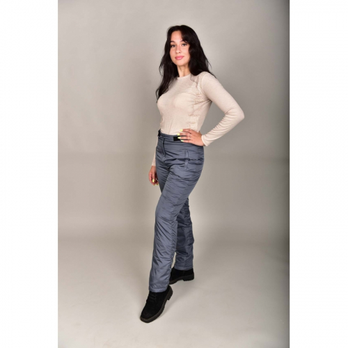Утепленные женские брюки с высокой спинкой арт 115, цвет- графит