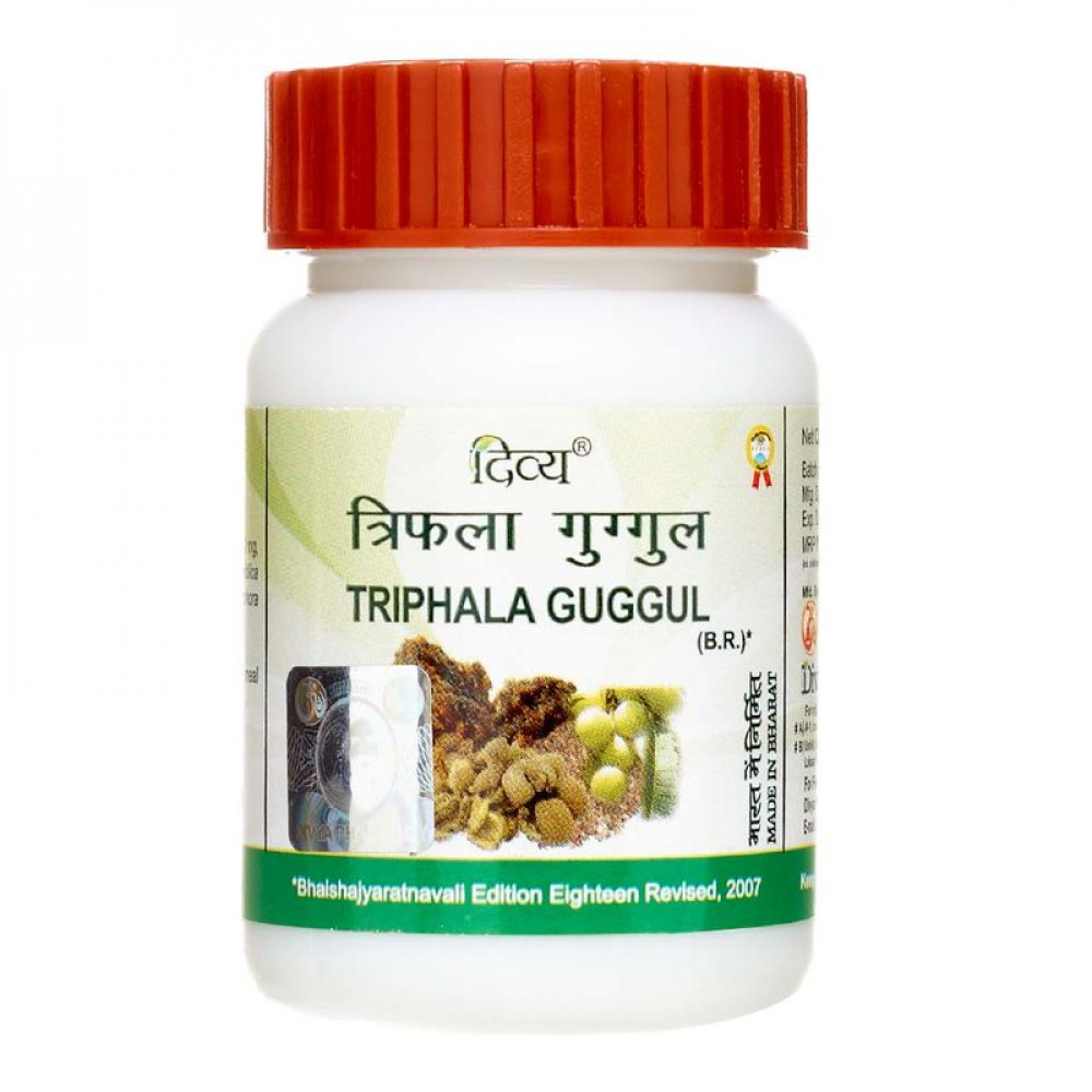 PATANJALI Triphala Guggul Трифала Гуггул для укрепления иммунитета и очищения организма 80таб