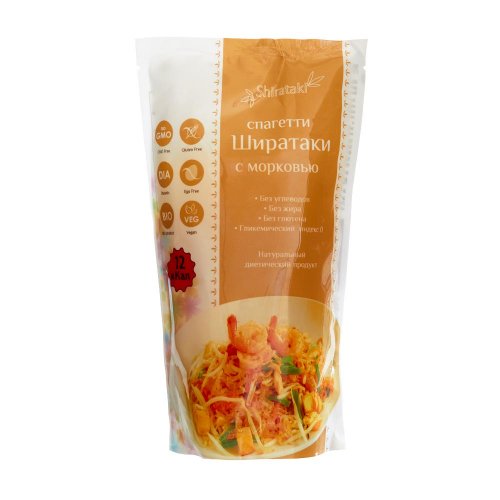 SHIRATAKI Spaghetti with carrots Ширатаки спагетти с морковью 340г