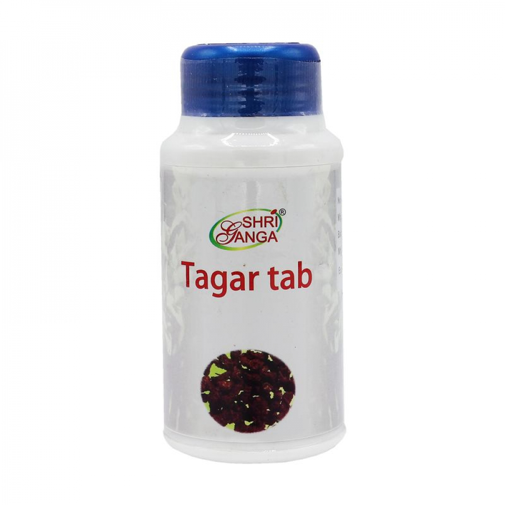 SHRI GANGA Tagar Tab Тагар для восстановления работы центральной нервной системы и нормализации сна 120таб