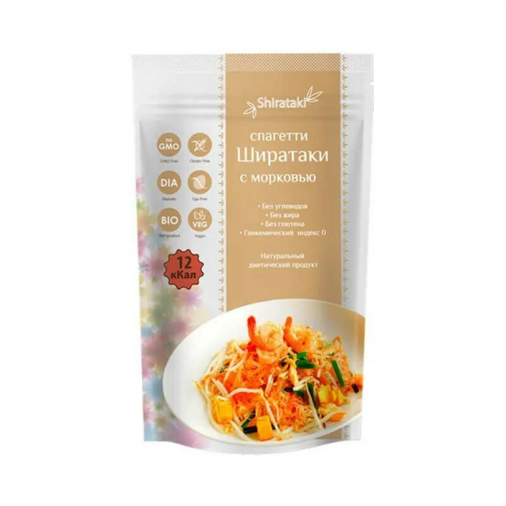SHIRATAKI Spaghetti with carrots Ширатаки спагетти с морковью 340г