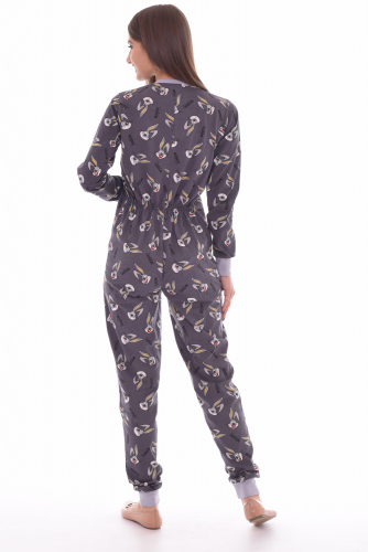 Пижама женская 1-130а комбинезон (серый)