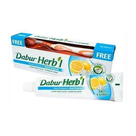 Herb'l Salt and Lemon Dabur (Зубная паста Соль и Лимон с зубной щёткой Дабур) 150гр