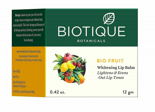 Bio Fruit Whitening Lip Balm Biotique (Био Фрут Бальзам для губ Биотик) 12гр