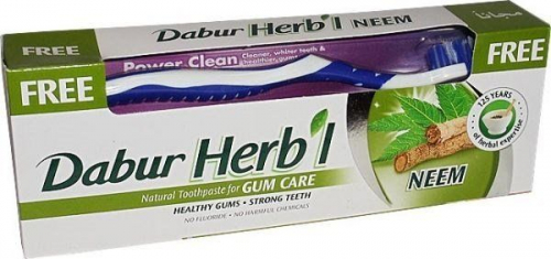 Herb'l Neem Toothpaste Dabur (Зубная паста Ним с зубной щёткой Дабур) 150гр
