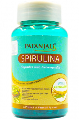 Spirulina with Ashwagandha Patanjali (Спирулина с Ашвагандхой Патанджали) (60 капсул)