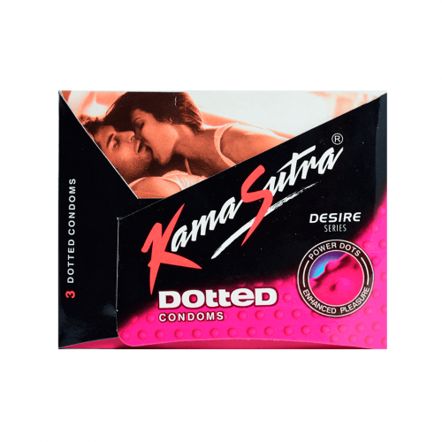 Презервативы Dotted Condoms KamaSutra (Пупырчатые презервативы КамаСутра) 3шт