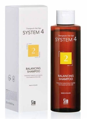 System 4 Терапевтический шампунь №2 для сухой кожи головы и поврежденных волос, 