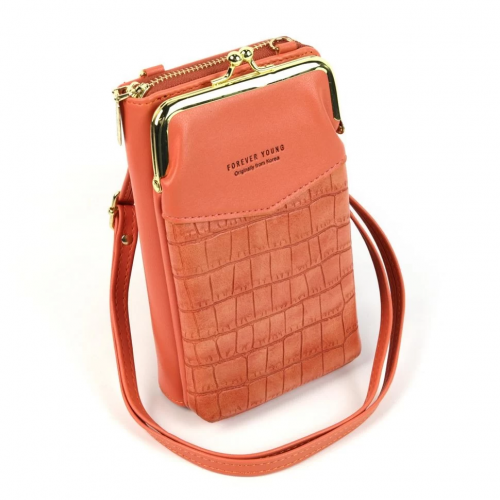 Женская сумка-кошелек В-001 Коралл