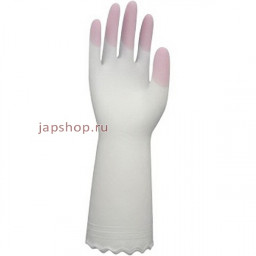 ST Family Перчатки для бытовых и хозяйственных нужд из винила, тонкие, размер S, розовые (4901070722389)