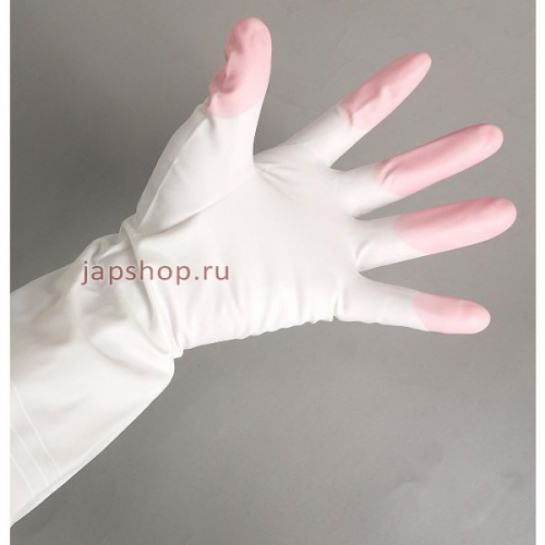 ST Family Перчатки для бытовых и хозяйственных нужд из винила, тонкие, размер S, розовые (4901070722389)