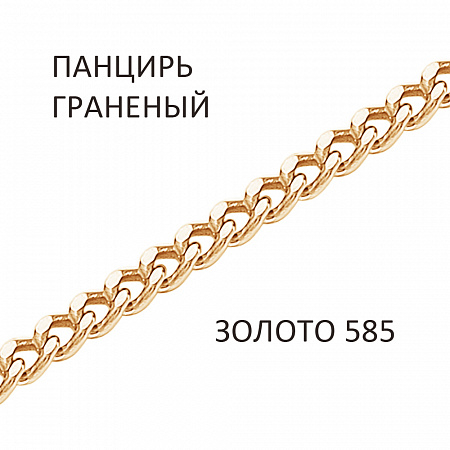ПГ-30.21 Цепь Панцирь с алмазной огранкой золото 585