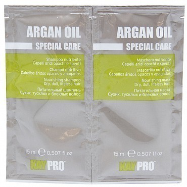 KAYPRO Набор для волос (шампунь 15 мл + маска питательная 15 мл) Argan Oil