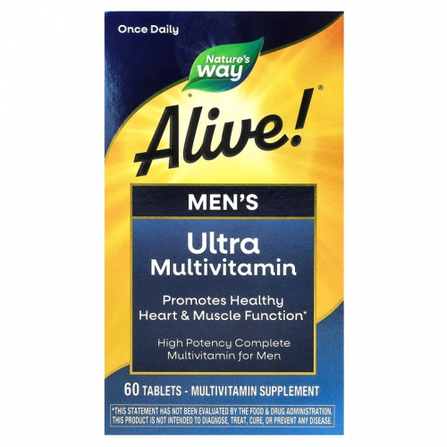 Nature's Way, Alive! Полные мультивитамины для мужчин с ультра-эффективностью, таблетки