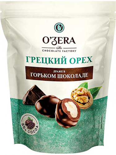 «O'Zera», драже  «Грецкий орех в горьком шоколаде», 150 г