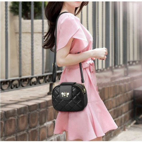 Женская кожаная сумка 8804 BLACK