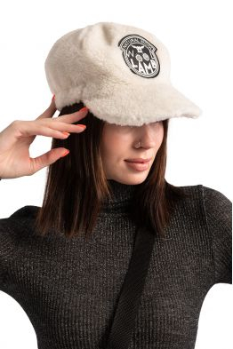 МЕХОВАЯ КЕПКА NEW ЦВЕТ ВАНИЛЬ. woollamb
