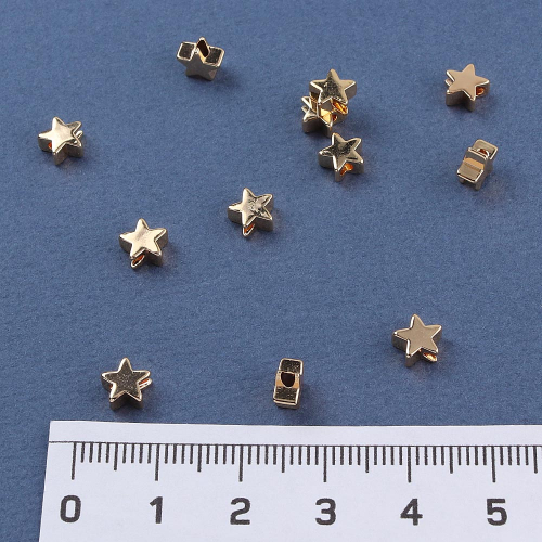 Разделитель родиевое покрытие звёздочка 5*5 мм 100 шт золото