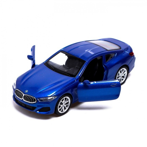 Машина металлическая BMW M850i, 1:44, инерция, открываются двери, цвет синий