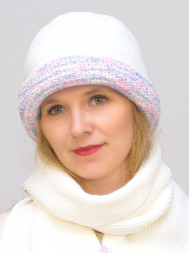 Комплект шляпа+шарф женский весна-осень Qadro (Цвет розовый), размер 56-58, шерсть 30%