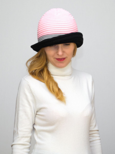 Шляпа женская весна-осень Violet (Цвет светло-розовый), размер 54-56, шерсть 30%