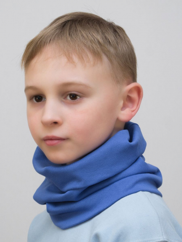 Снуд воротник хлопковый для мальчика (Цвет светло-синий), Один размер, хлопок 95%