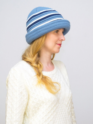 Шляпа женская весна-осень Qadro (Цвет голубой), размер 54-56, шерсть 30%