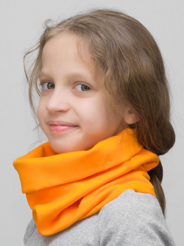 Снуд воротник хлопковый для девочки (Цвет оранжевый), Один размер, хлопок 95%