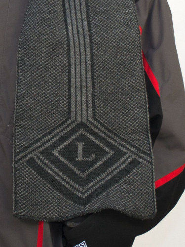 Комплект зимний мужской шапка+шарф Лекс (Цвет темно-серый), размер 54-56