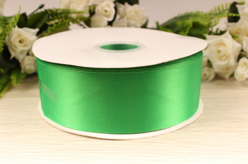 Однотонная атласная лента (зеленый), 50мм * 100 ярдов (+-1) В наличии