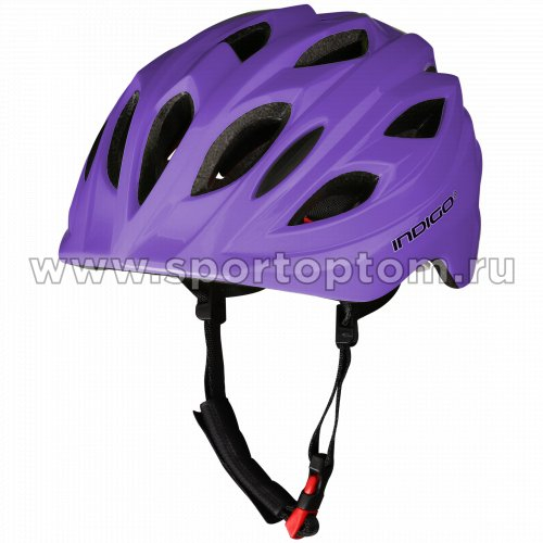 Шлем велосипедный детский INDIGO 16 вентиляционных отверстий IN073 51-55см Фиолетовый