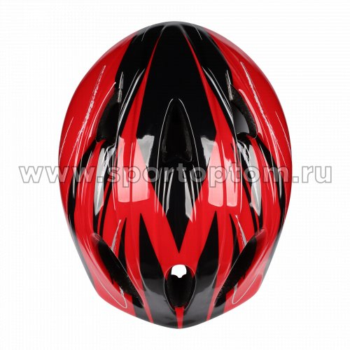 Шлем велосипедный детский INDIGO 6 вентиляционных отверстий IN318 51-55см Черно-красный