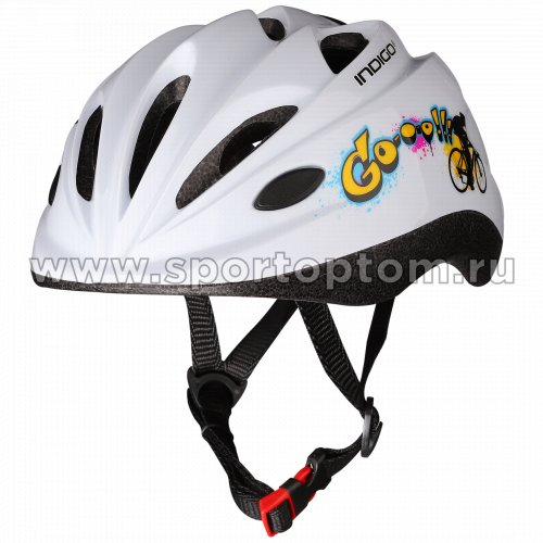 Шлем велосипедный детский INDIGO GO 10 вентиляционных отверстий IN072 48-56см Белый