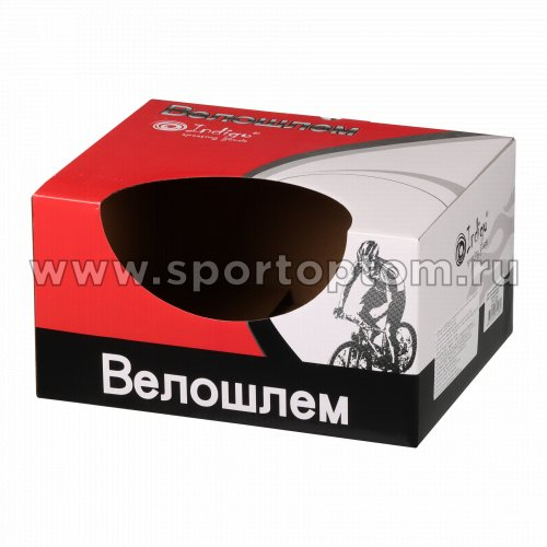 Шлем велосипедный детский INDIGO 6 вентиляционных отверстий IN318 51-55см Черно-красный