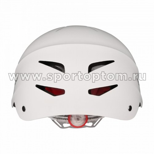 Шлем для скейтбординга взрослый INDIGO 12 вентиляционных отверстий IN320 55-59см Белый