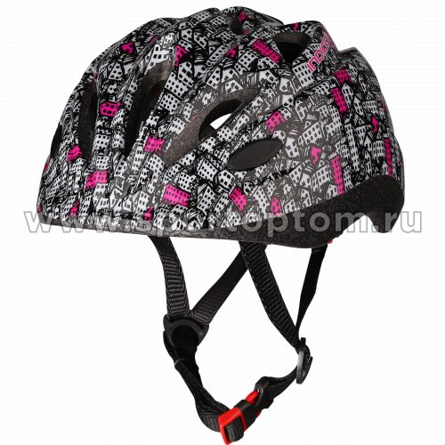 Шлем велосипедный детский INDIGO CITY 10 вентиляционных отверстий IN072 48-56см Серо-розовый