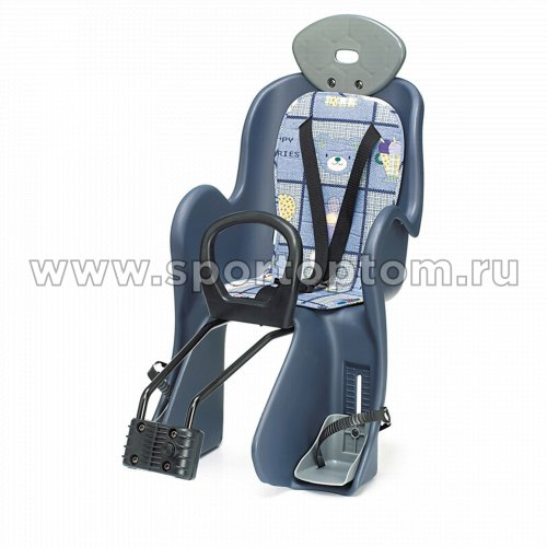 Вело Кресло детское (крепление на раму) YC-800 Сине-серый