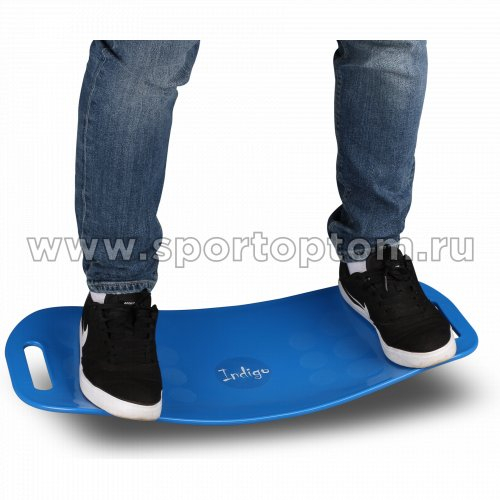 Доска балансировочная INDIGO WORKOUT BOARD TWIST IN128 65*27*7см Голубой