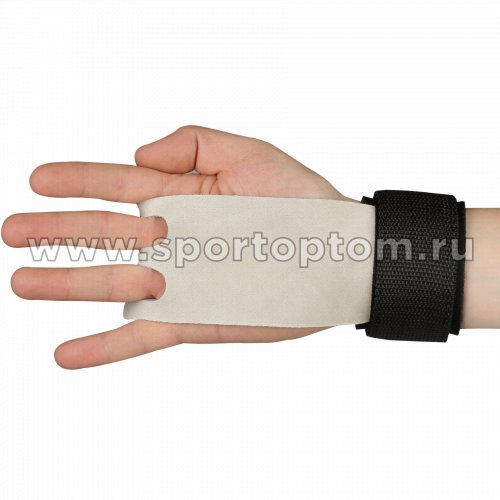 Накладки атлетические для кроссфита (кожа,неопрен) GS014 Черный